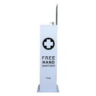 Big Vloume 5L Steel Manual Gel Sanitizerer Dispenser Stand مع لافتة